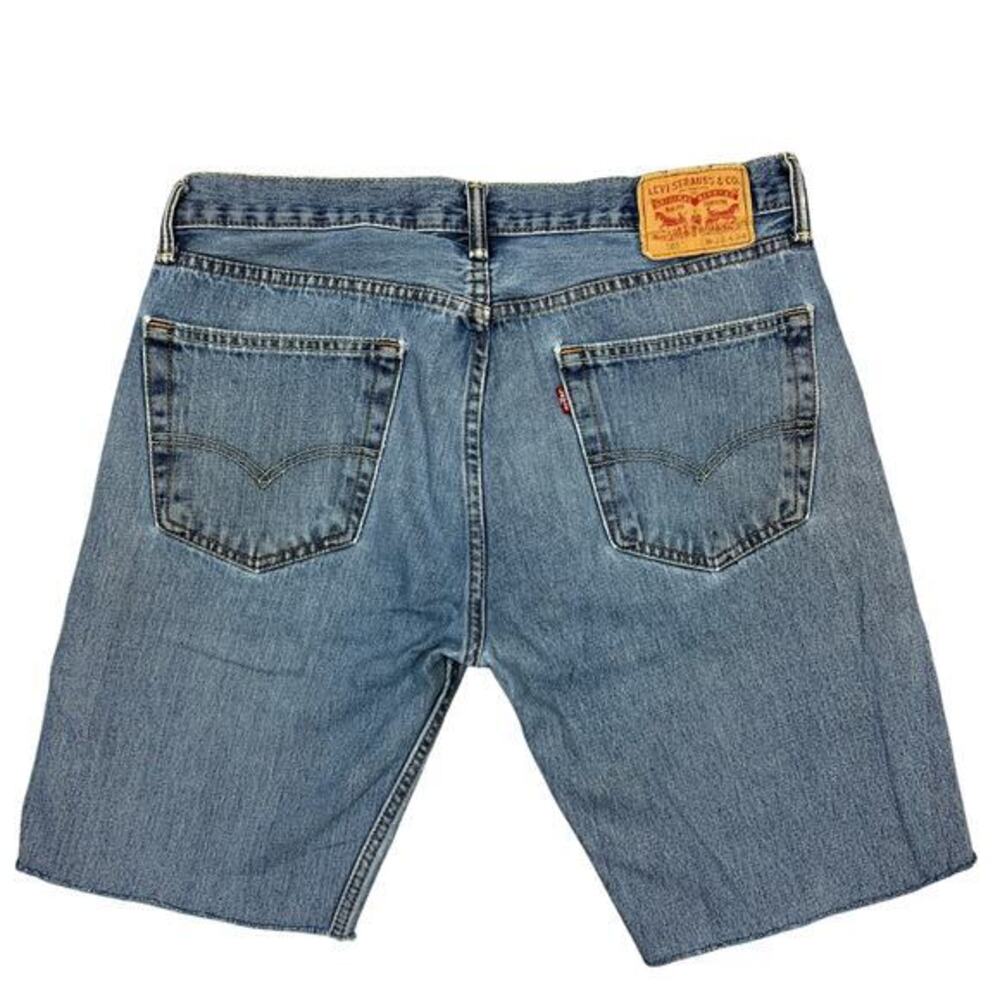 Levi's 505 Dad Jean Shorts Men's 36" (36x10) Cutoffs Grunge Jorts Retro Denim - Picture 2 of 15